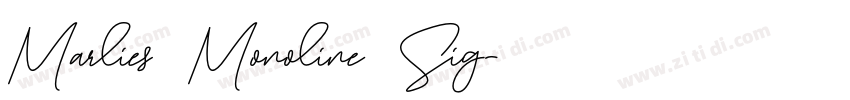 Marlies Monoline Sig字体转换